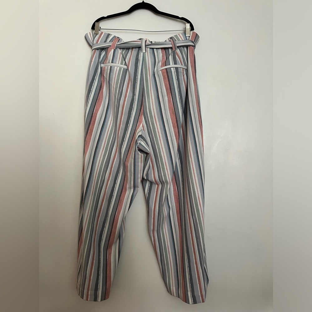 Torrid Multi Stripe Crosshatch Self Tie Wide Leg … - image 4